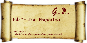 Gürtler Magdolna névjegykártya