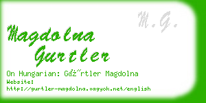 magdolna gurtler business card